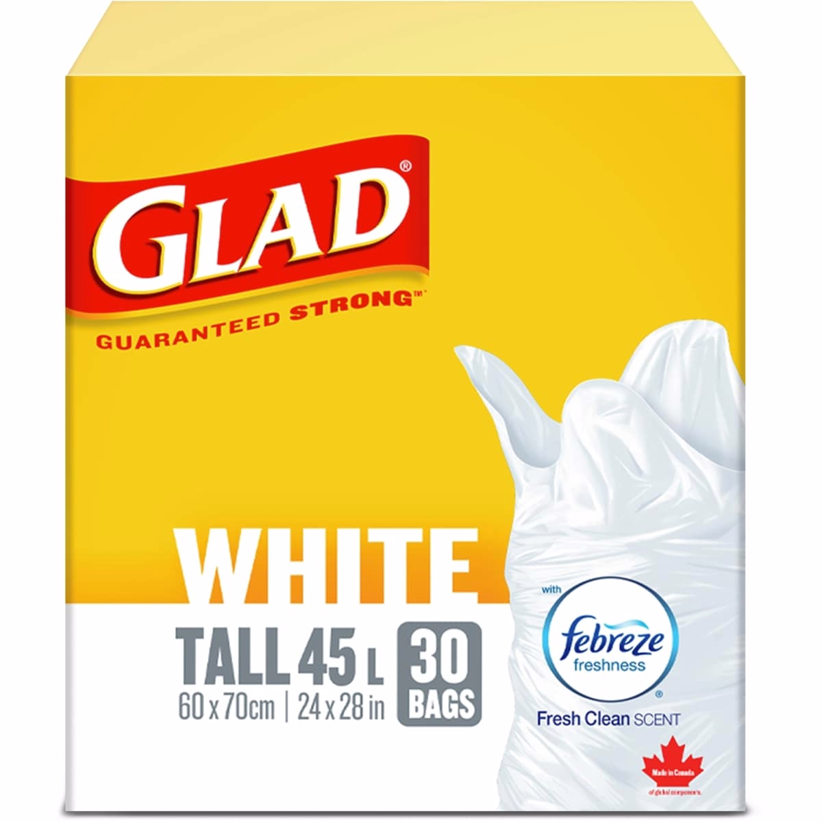Bags White Tall 45 L