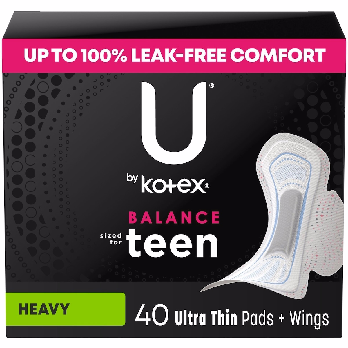 Balance Sized for Teens Ultra Thin Pads with Wings, Extra Absorbency