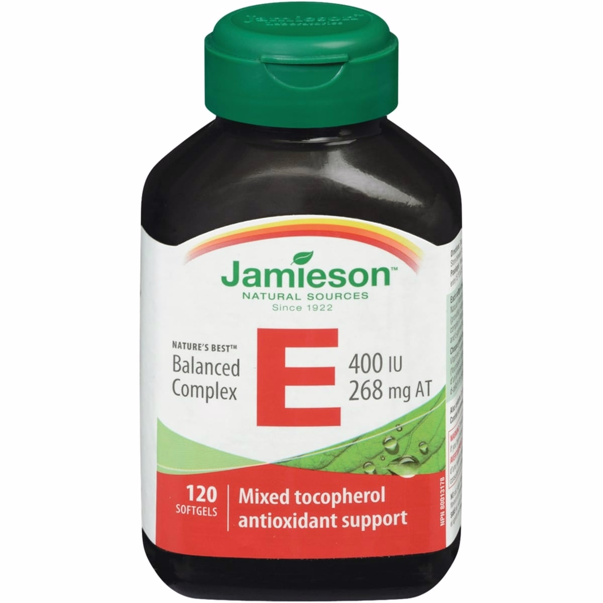 Balanced Vitamin E Complex 400 IU Softgels with Mixed Tocopherols