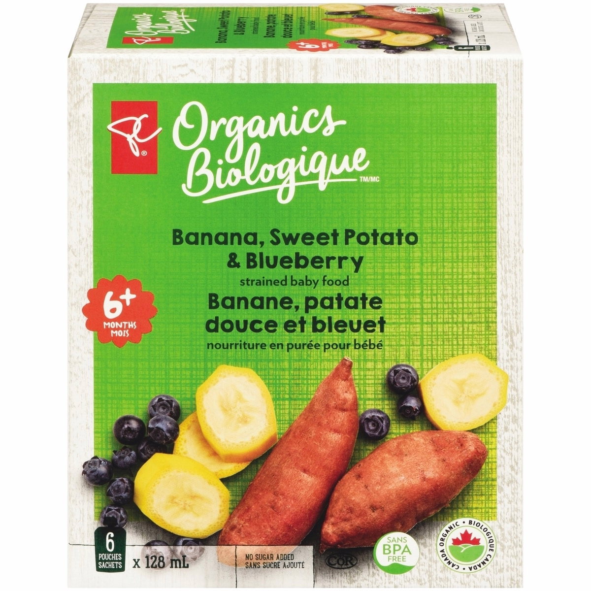 Sachet Banane, patate douce, myrtille