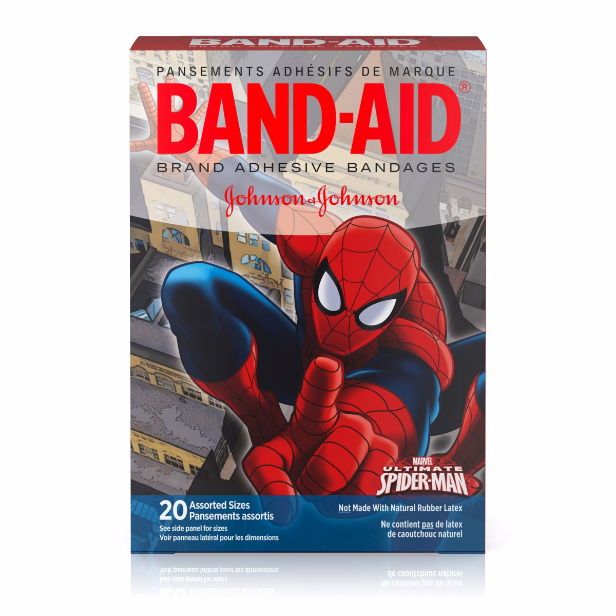 Band-aid Adhesive Bandages For Kids, Marvel Spiderman 20.0 Ea