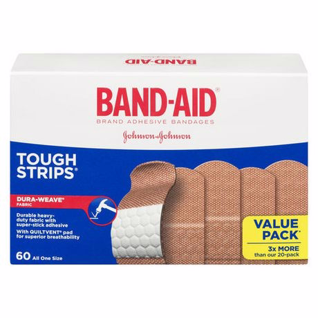 Band-Aid Tough-Strips Adhesive Bandages 60.0 Ea