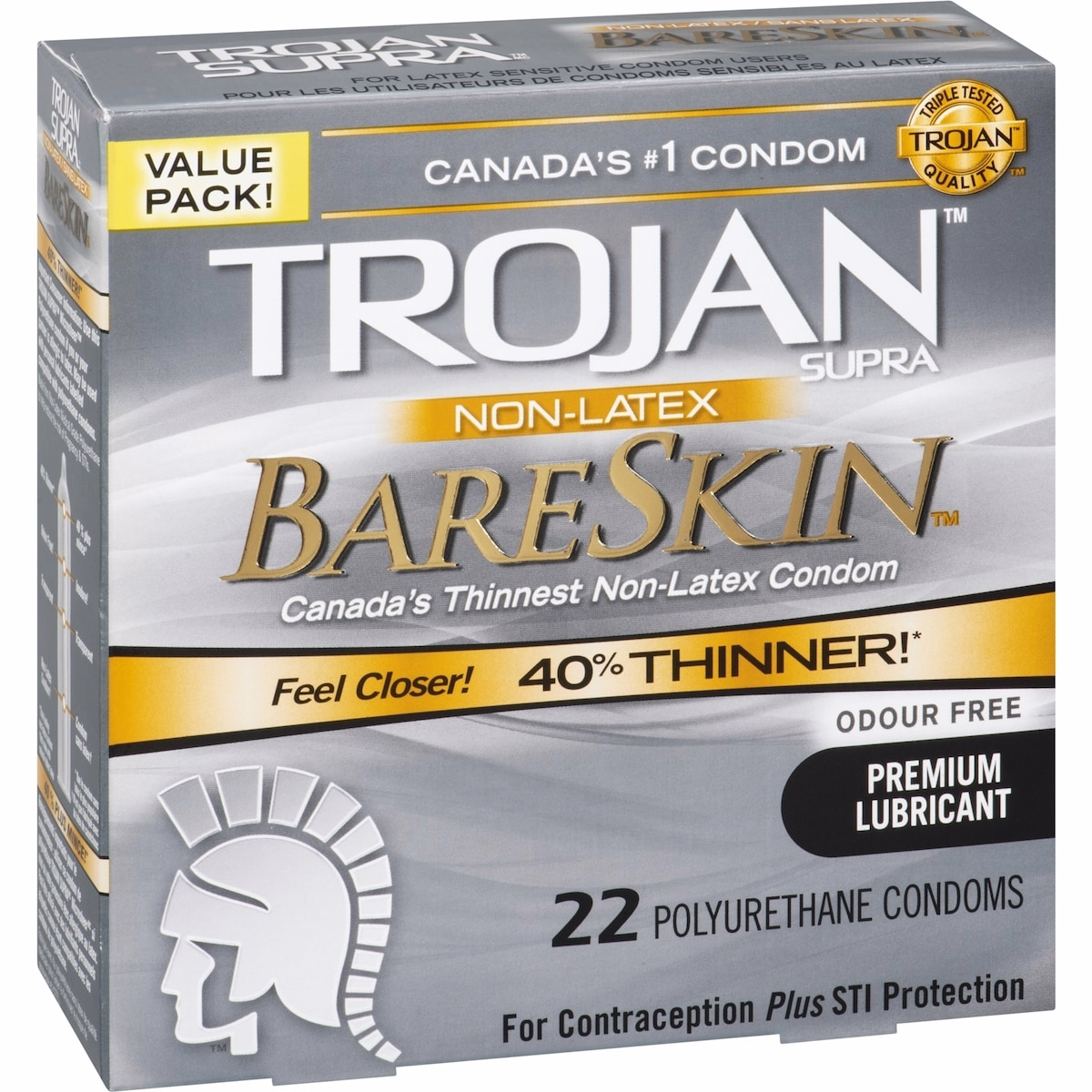 BareSkin Supra Non-Latex Condoms, Super Thin & Sensitive