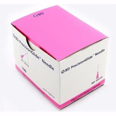 BD PrecisionGlide Hypodermic Needle 18G X 1 305195 100 Count
