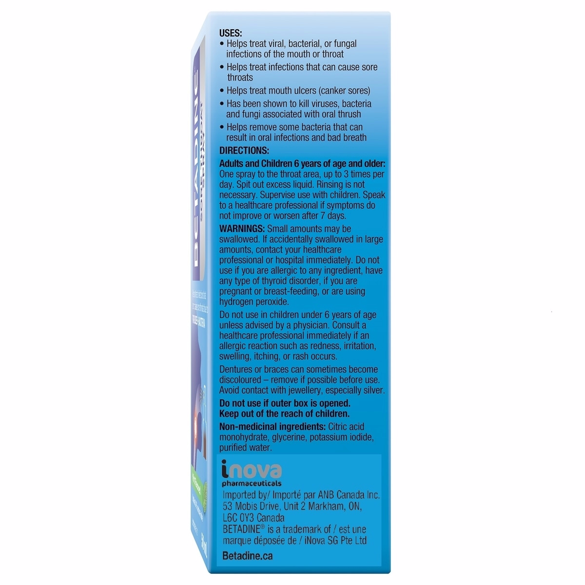 Betadine® Sore Throat Spray Mint Flavoured