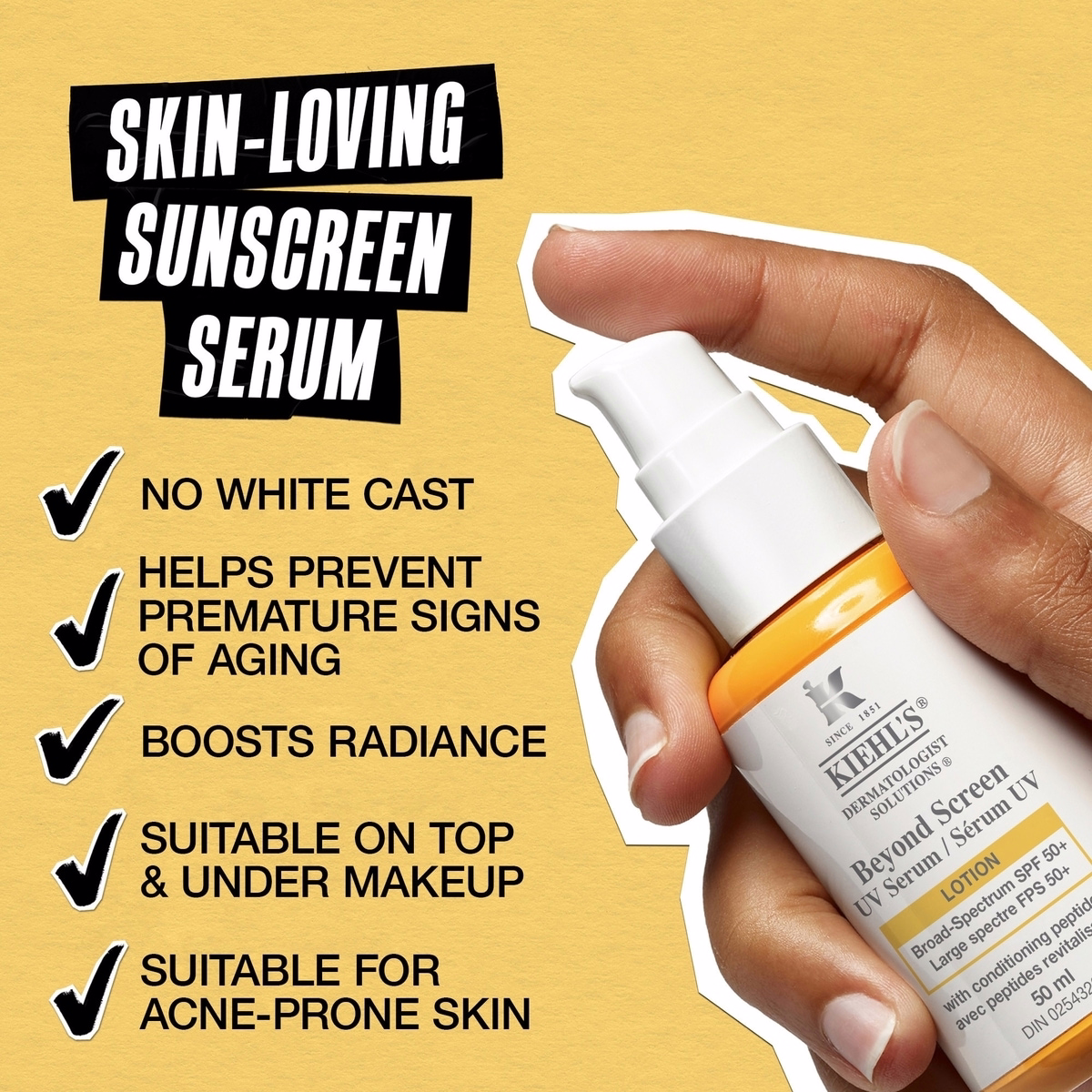 Beyond Screen® UV Serum SPF 50+ Facial Sunscreen with Collagen Peptide