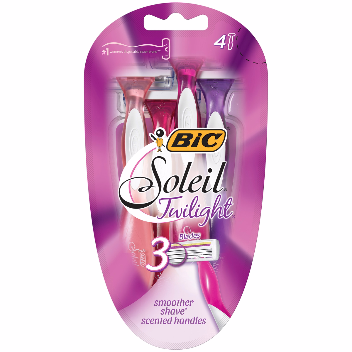 Bic Soleil Twilight Razors With Lavender Scented Handles