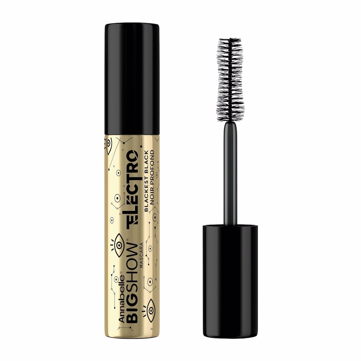 Bigshow Electro Mascara Blackest Black with volumizing effect and enriched with carnauba wax extract