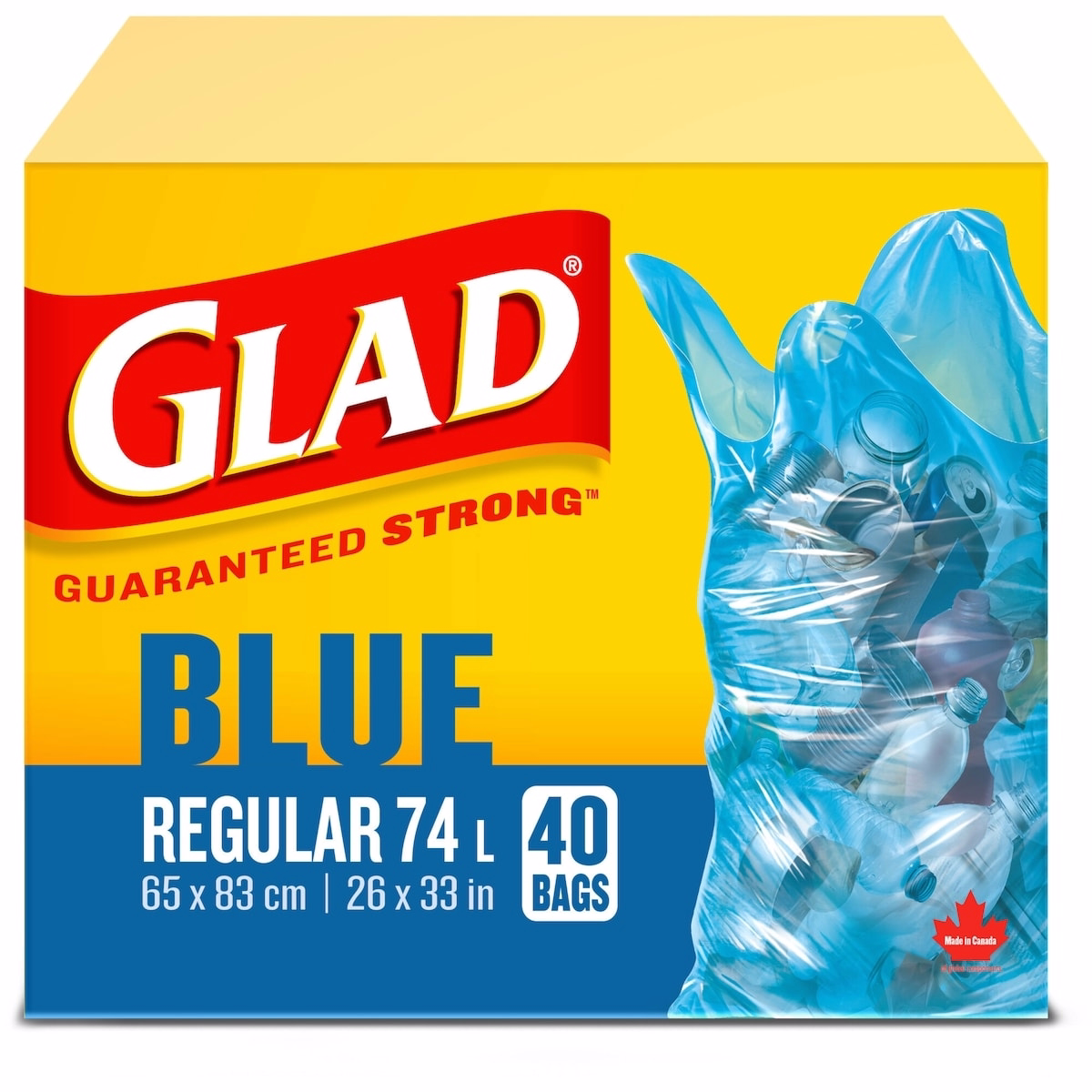 Blue Recycling Bags - Regular 74 Litres