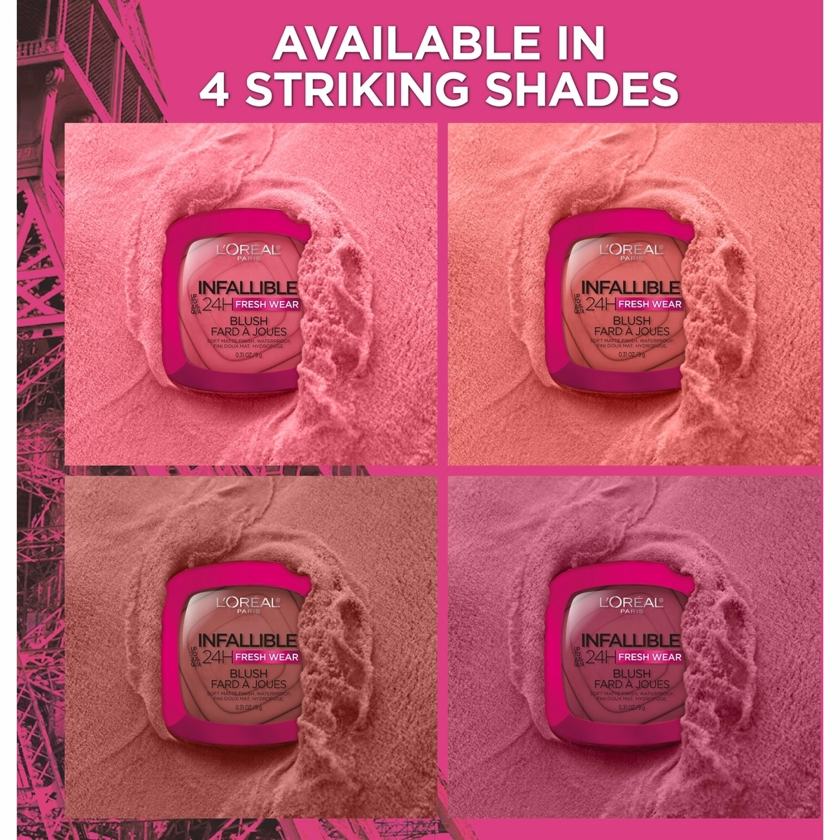 Blush Infallible 24H Freshwear, Soft Matte Waterproof Finish Blush Infallible 24H Freshwear, Soft Matte Waterproof Finish