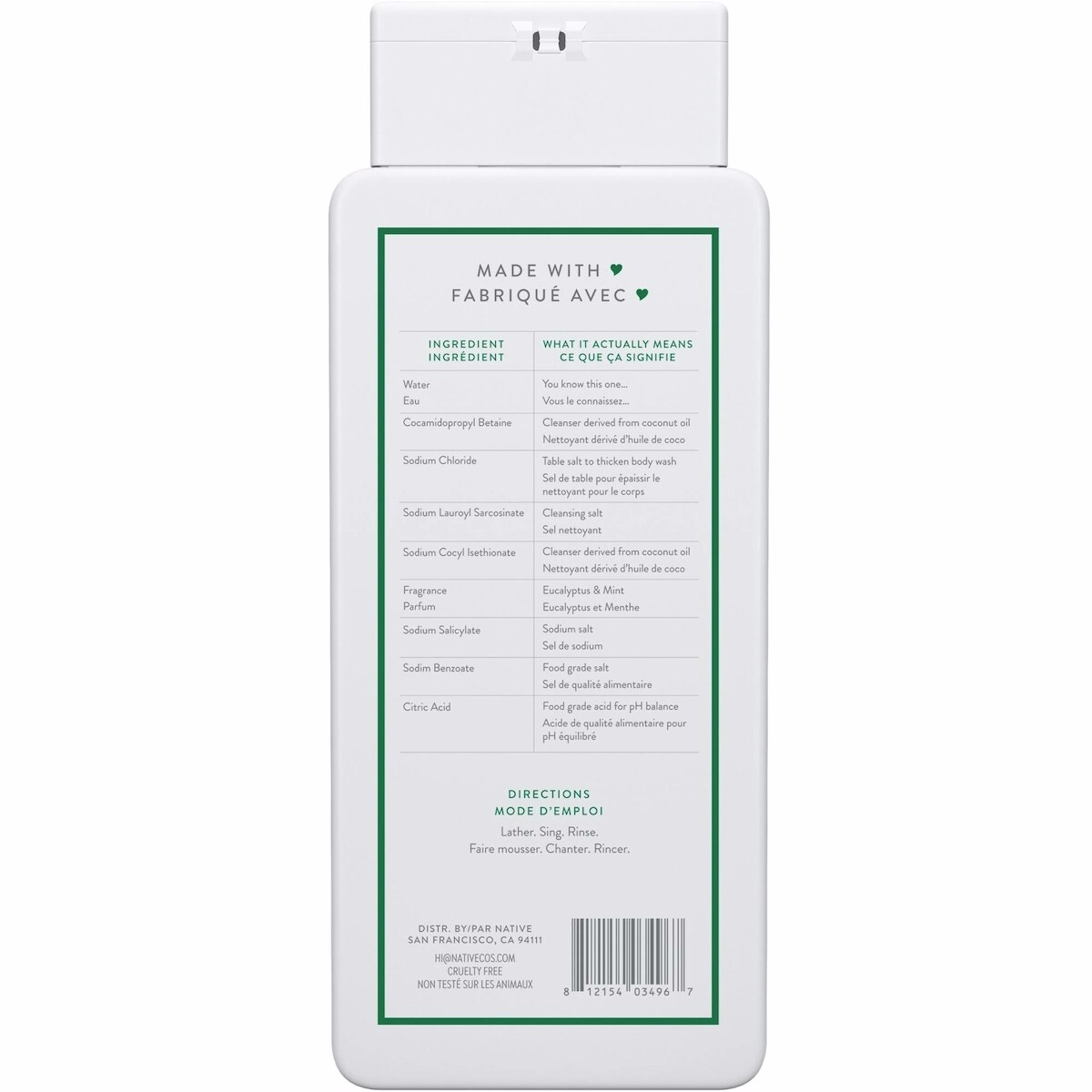 Body Wash Eucalyptus & Mint