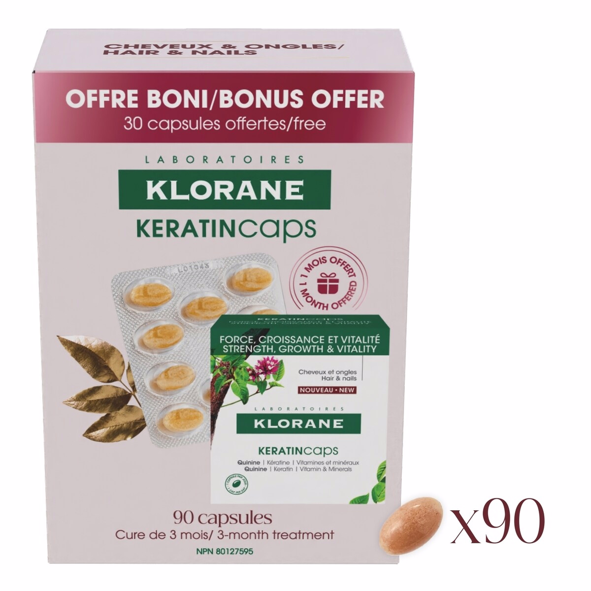 Bonus Offer- KeratinCaps Food supplements - ORGANIC Quinine