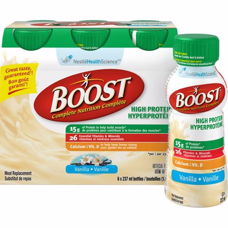 Boost High Protein Vanilla Meal Replacement Drink, Pack of 6, 6 X 237 Ml 1.0 PK