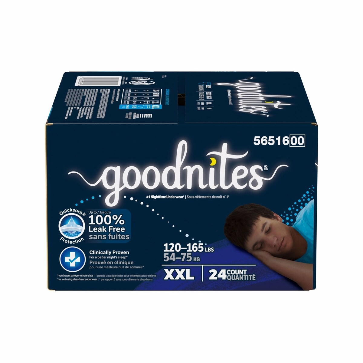 Boys' Nighttime Underwear, Size XXL (120-165+ lbs)