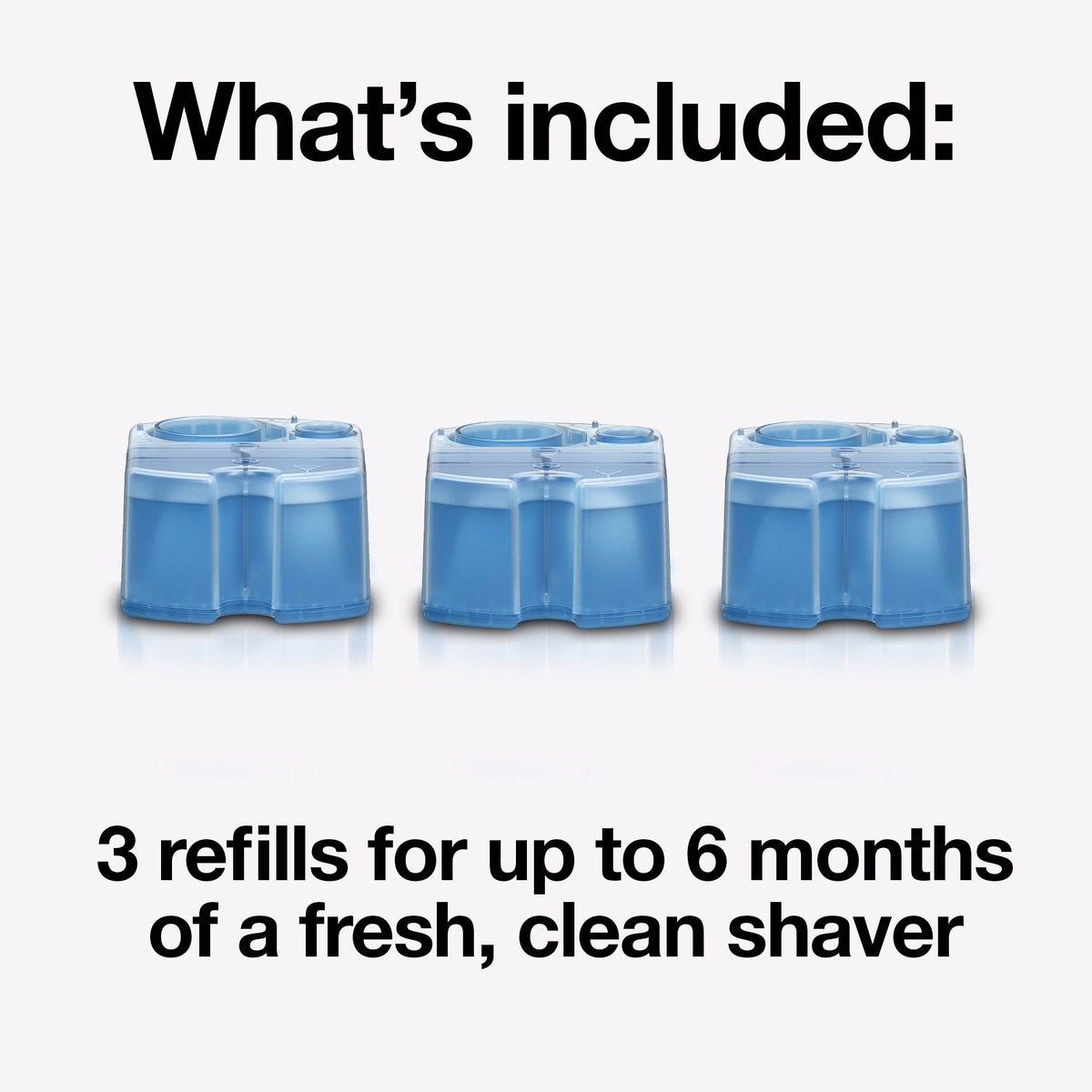 Braun Clean & Renew Refill Cartridges CCR, Replacement Shaver Cleaner Solution for Clean&Charge Cleaning System, Pack of 3