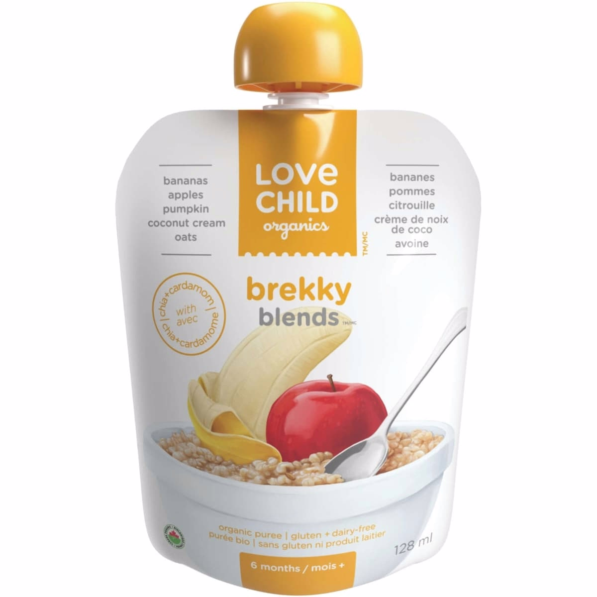 Brekky Blends Bananas, Apples, Pumpkin + Cardamom Puree