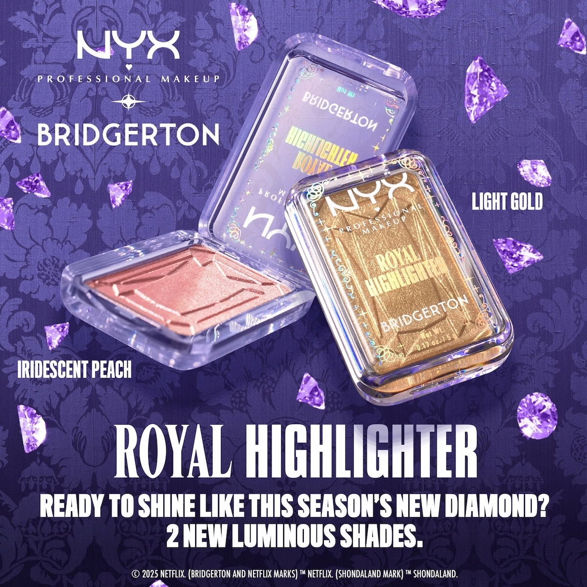 Bridgerton Royal Highlighter Iridescent Peach