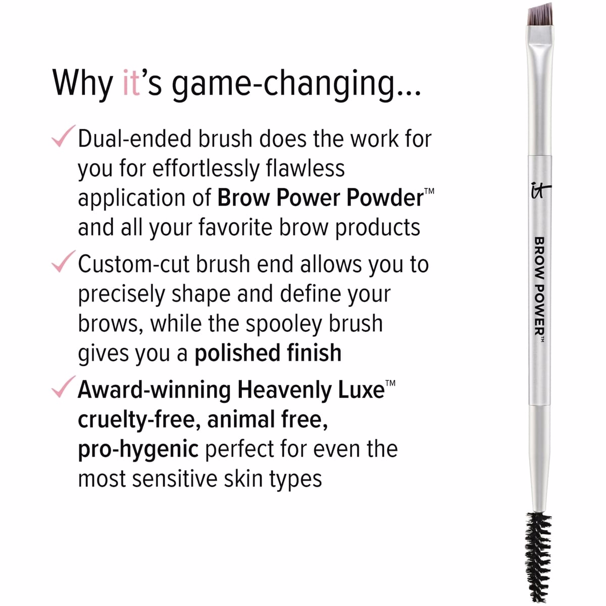 Brow Brush and Spoolie, Heavenly Luxe™ Brow Power™  #21