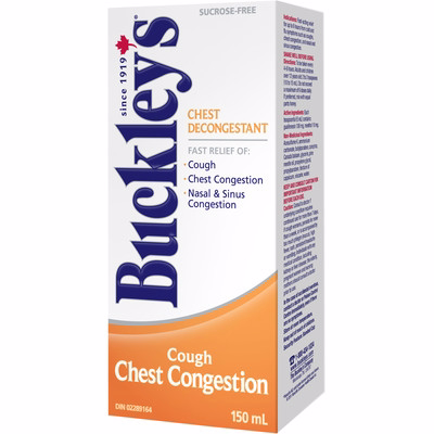 Buckleys Buckley's Chest Decongestant Cough Syrup Sucrose-free 150ml 150.0 Ml