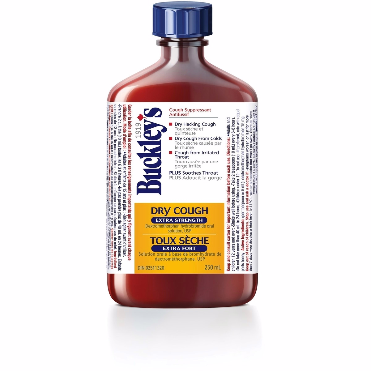 Buckleys 건조 기침 고강도 시럽, 250mL
