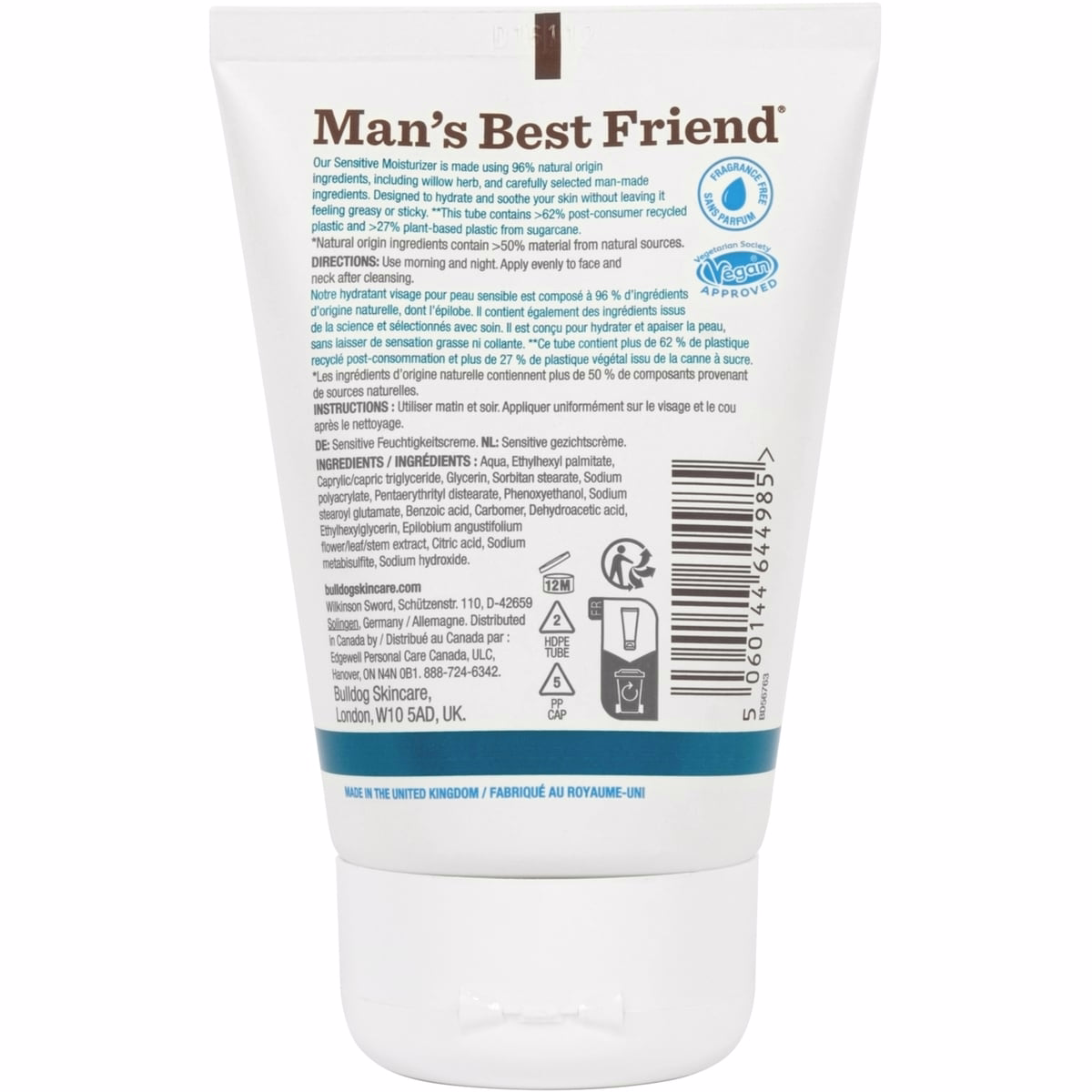 Bulldog Skincare for Men Sensitive Skin Moisturizer