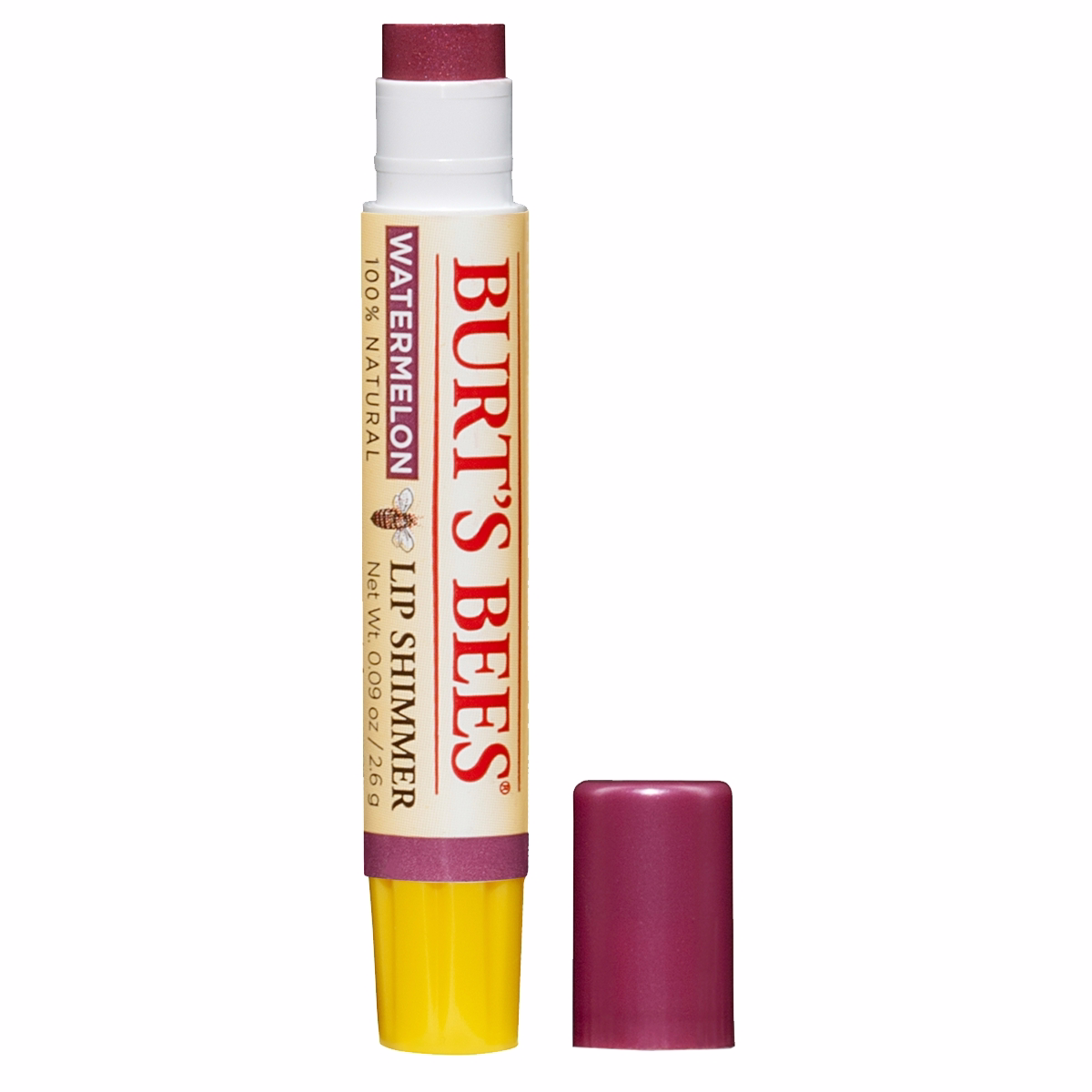 Burt's Bees 100% Natural Moisturizing Lip Shimmer, Watermelon - 1 Tube
