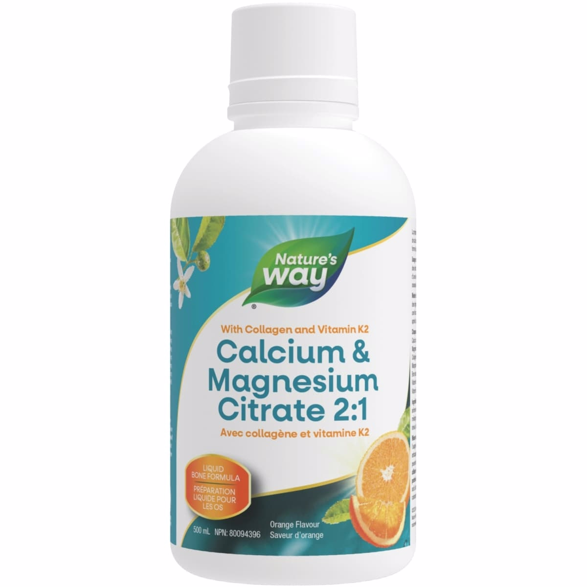 Calcium & Magnesium Citrate 2:1 with Vitamin K2 & Collagen, Orange