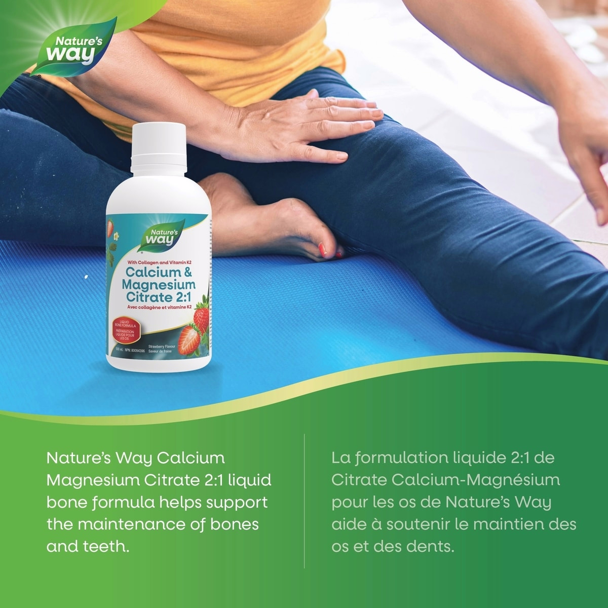 Calcium & Magnesium Citrate 2:1 with Vitamin K2 & Collagen, Strawberry