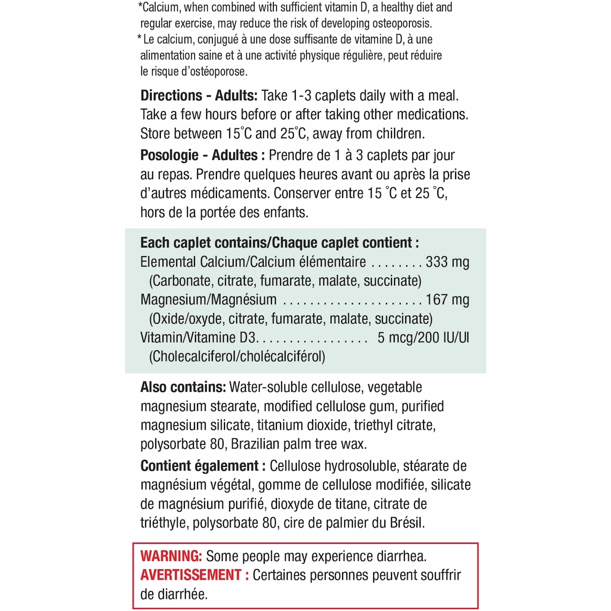 Calcium Magnesium + Vitamin D3 Caplets