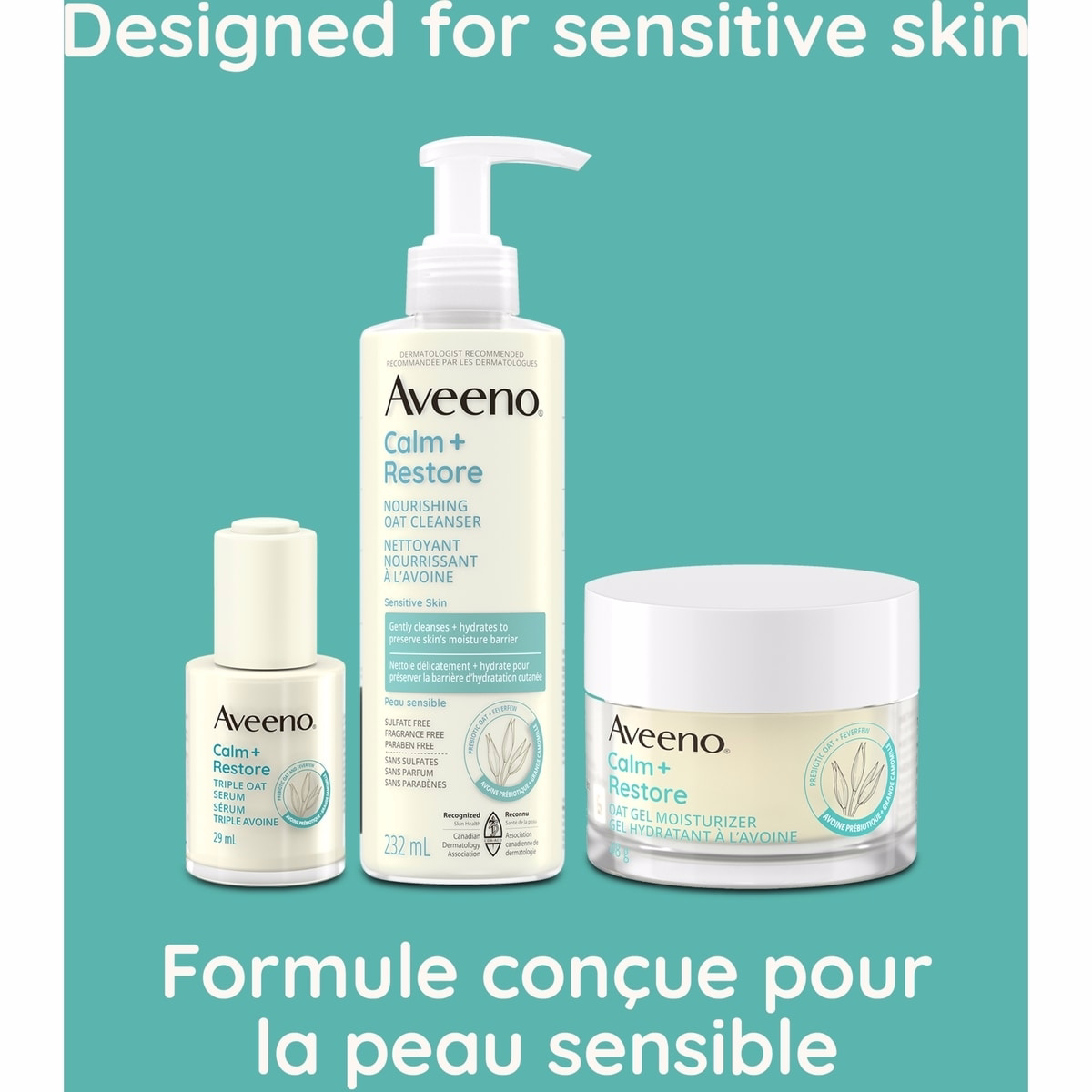 Aveeno Calm + Restore 燕麥凝膠保濕霜 適用於敏感肌膚 Aveeno Calm + Restore 燕麥凝膠保濕霜 適用於敏感肌膚