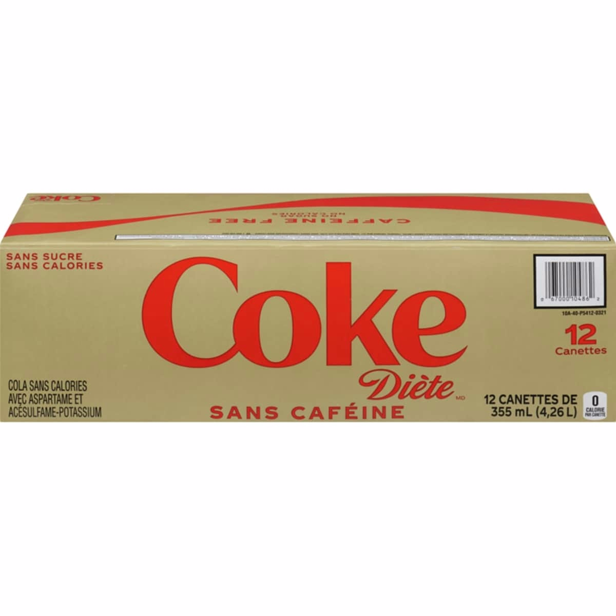 Calorie-Free Cola With Aspartame And Acesulfame-Potassium Caffeine Free