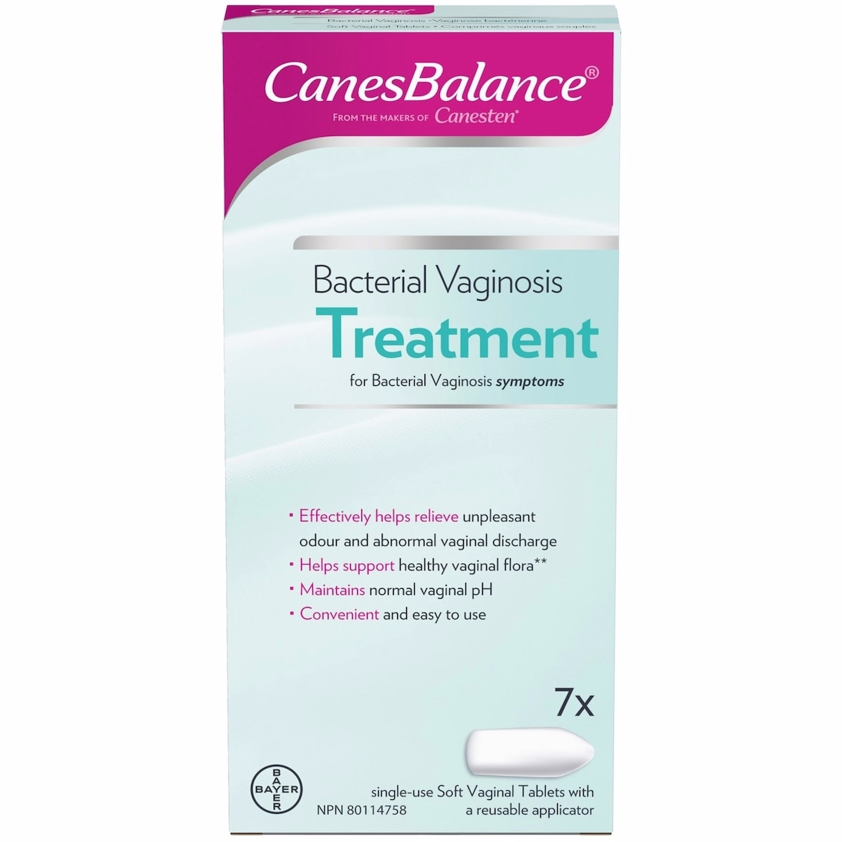 CanesBalance Bacterial Vaginosis Treatment For BV Symptoms - BV Treatment For Women, Relieves Vaginal Odor, Maintains Normal Vaginal pH, Supports Vagi