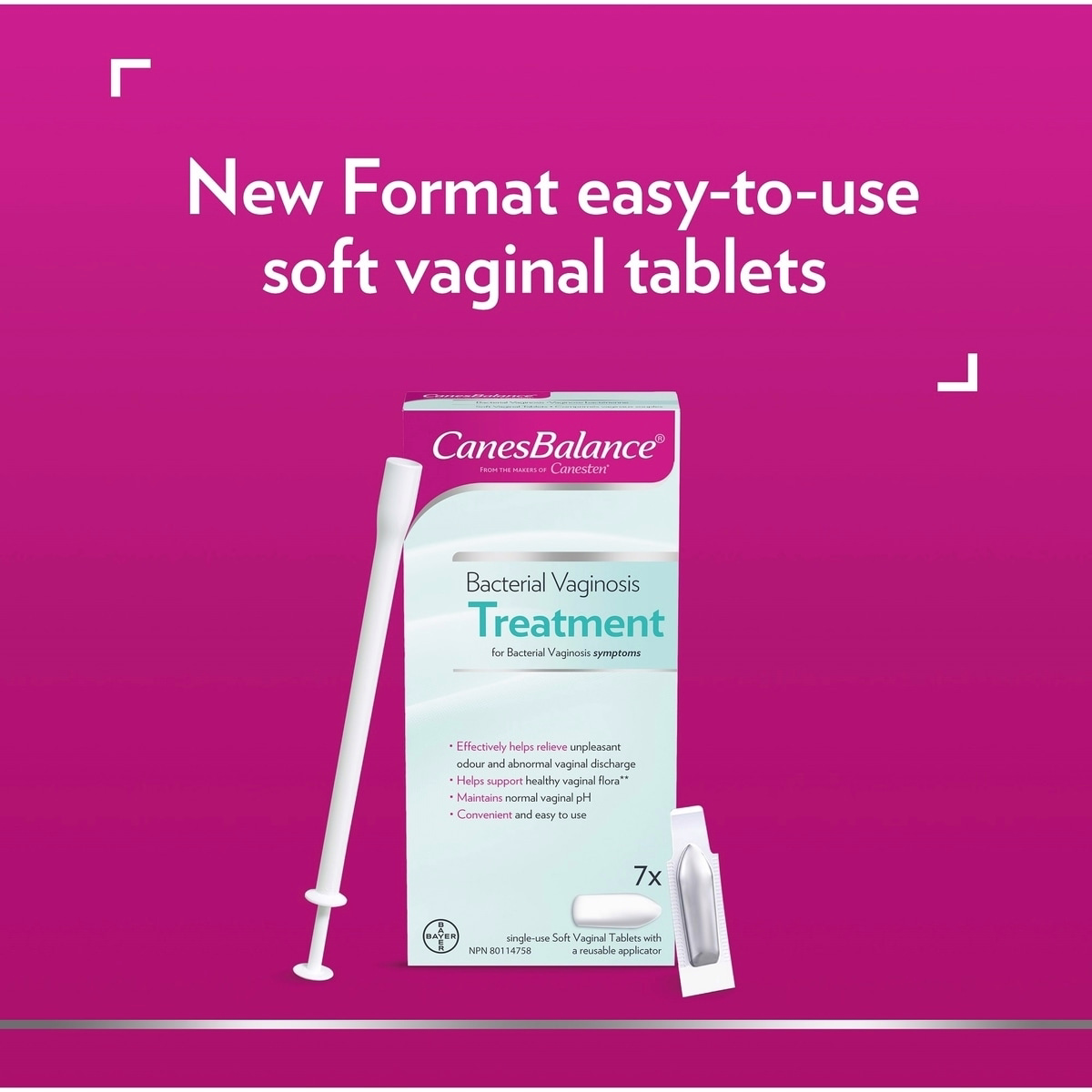 CanesBalance Bacterial Vaginosis Treatment For BV Symptoms - BV Treatment For Women, Relieves Vaginal Odor, Maintains Normal Vaginal pH, Supports Vagi