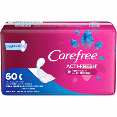 Carefree Acti-fresh Body Shape Panty Liners Thin To Go Liners 60.0 Count