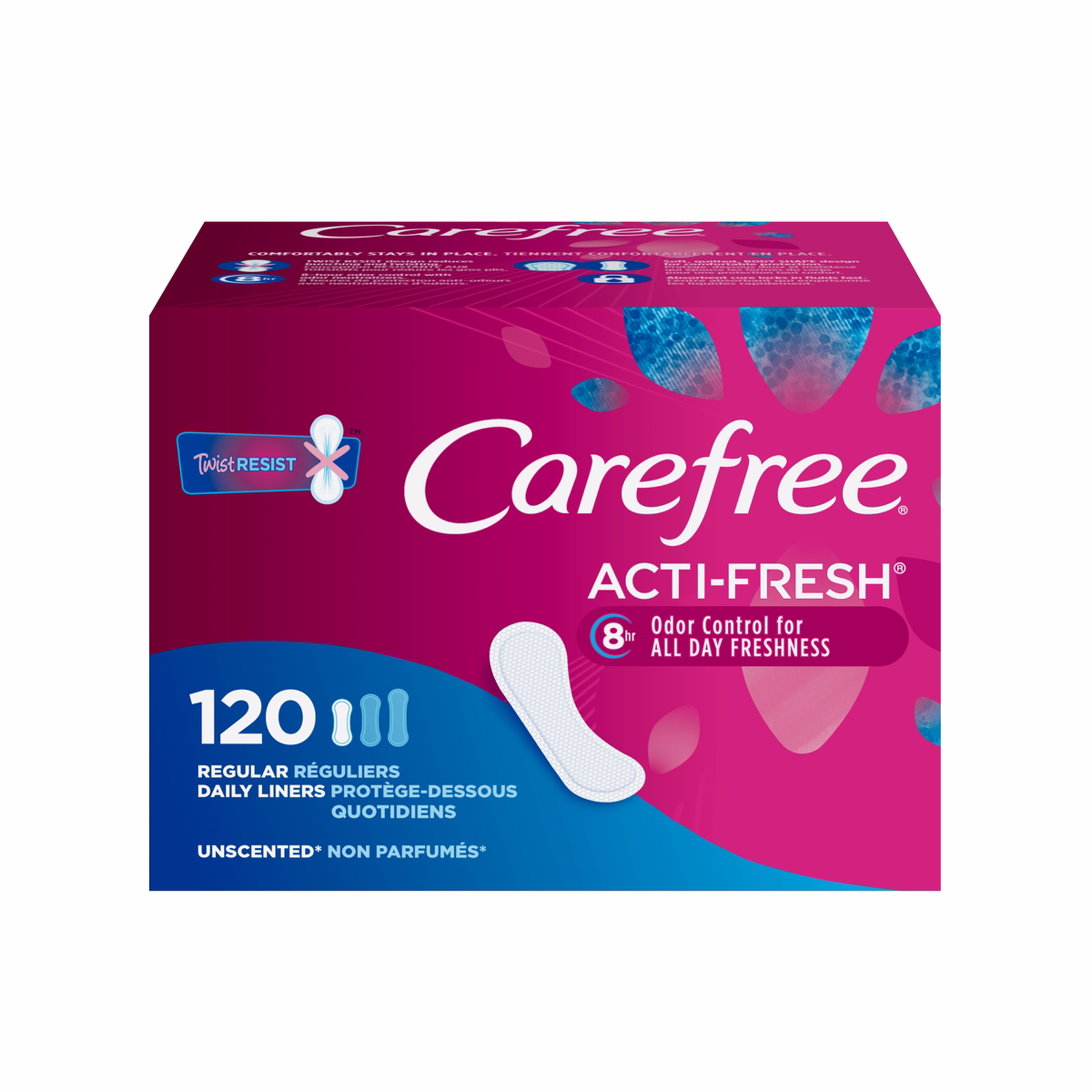 Carefree Carefree Acti-Fresh Body Shape Panty Liners Regular 120.0 Count