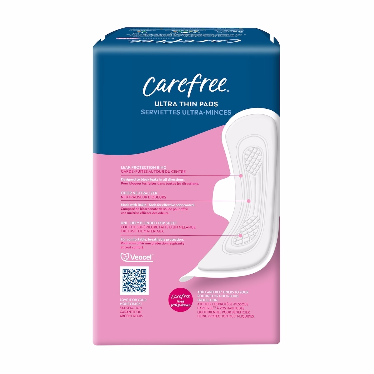 CAREFREE® 超薄衛生棉，超長型附翼，28 片