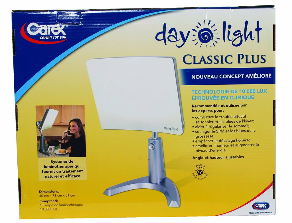 Carex Day-light Classic Plus Bright Light Therapy Lamp, 10,000 Lux Sun Lamp Mood Light