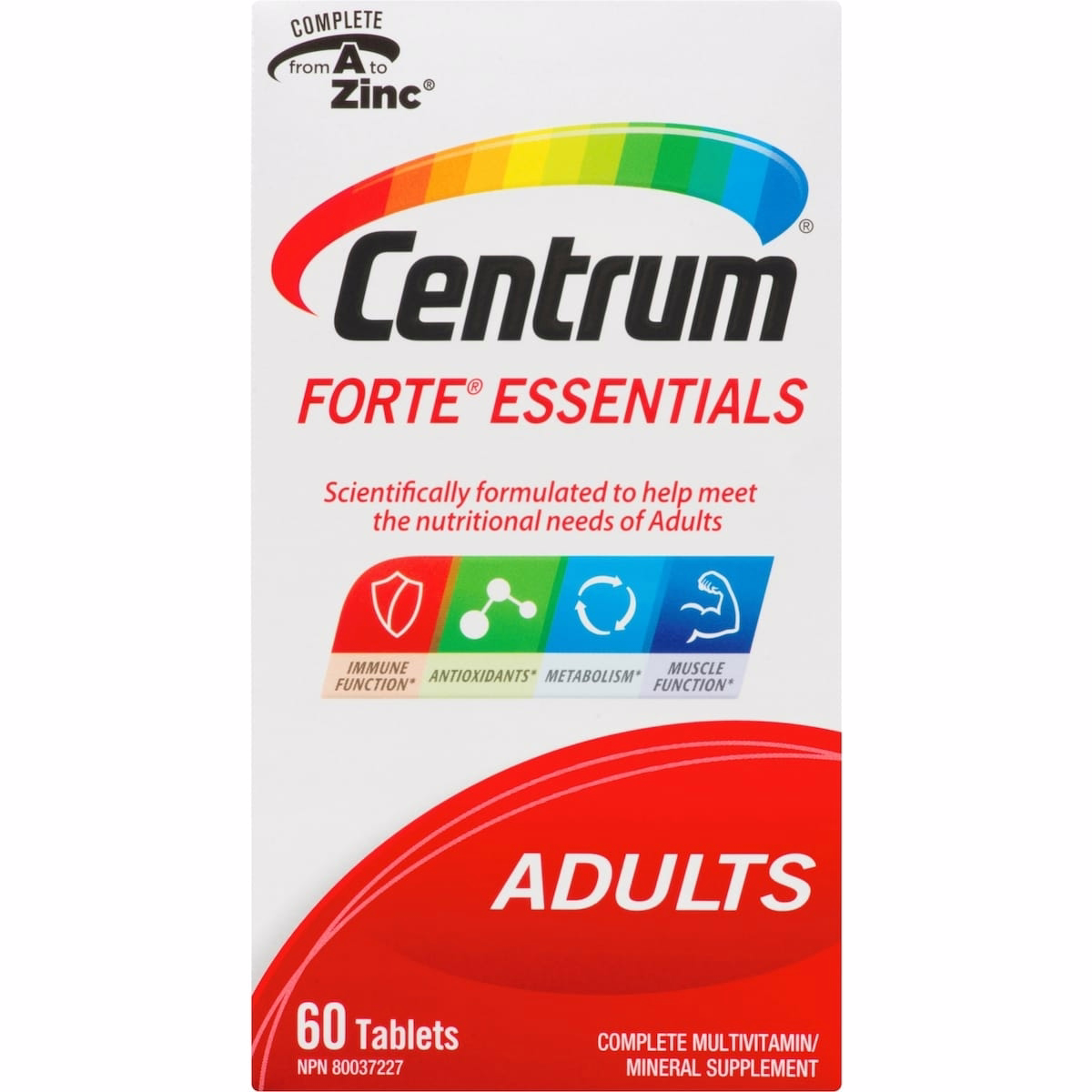 Centrum Forte Essentials Adult Multivitamin and Multimineral Supplement Tablets, 60 Count Centrum Forte Essentials Adult Multivitamin and Multimineral Supplement Tablets, 60 Count