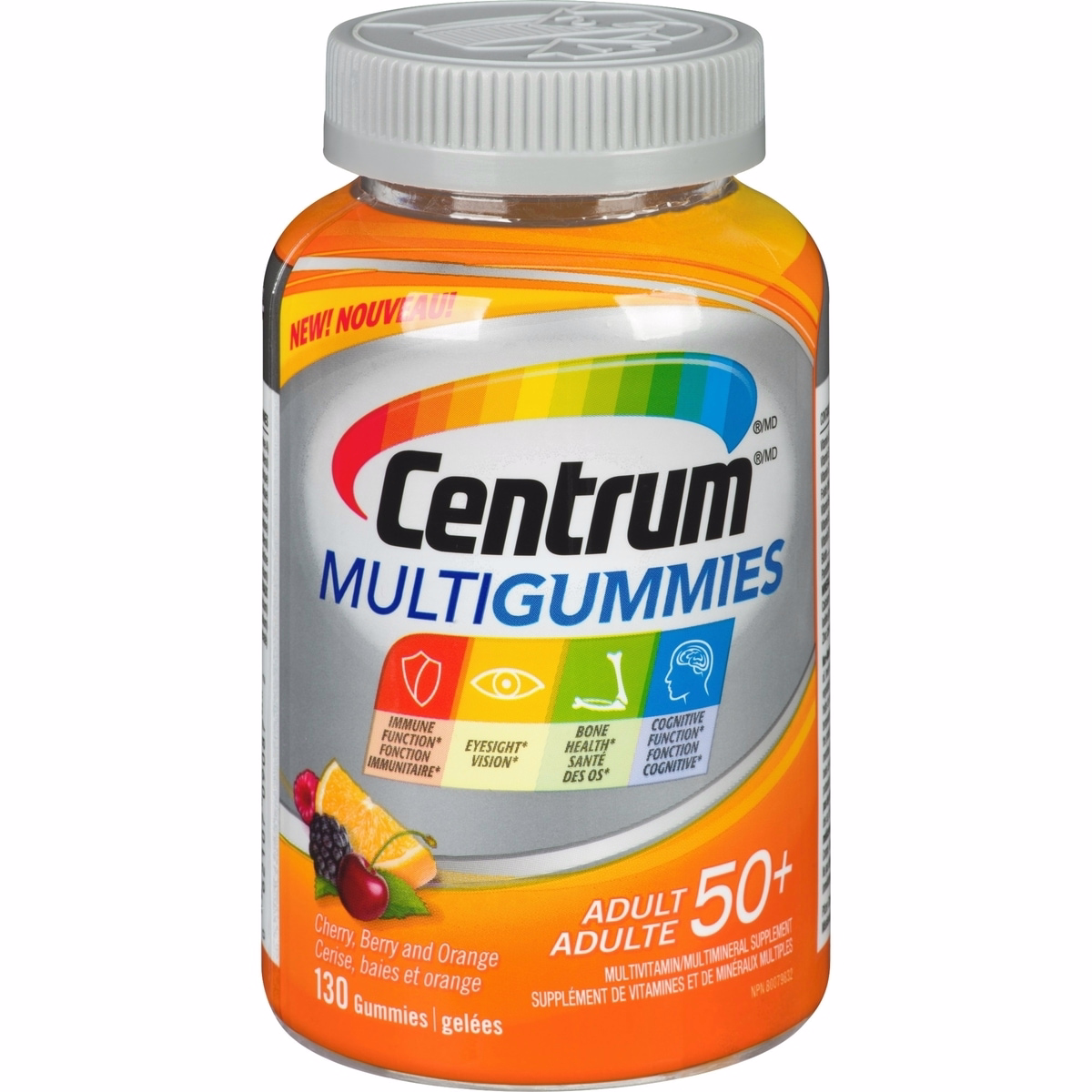 Centrum MultiGummies Adults 50+ Multivitamin Supplement Gummies, 130 Count