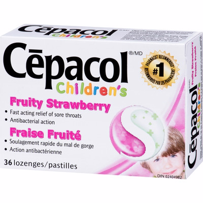 Cepacol Cepacol 어린이용 과일향 딸기 인후통 로젠지, 36정 Cepacol Cepacol 어린이용 과일향 딸기 인후통 로젠지, 36정