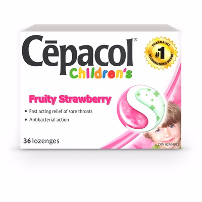 Cepacol Cepacol 어린이용 과일향 딸기 인후통 로젠지, 36정 Cepacol Cepacol 어린이용 과일향 딸기 인후통 로젠지, 36정