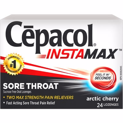 Cepacol Instamax Arctic Cherry, Sore Throat Lozenges