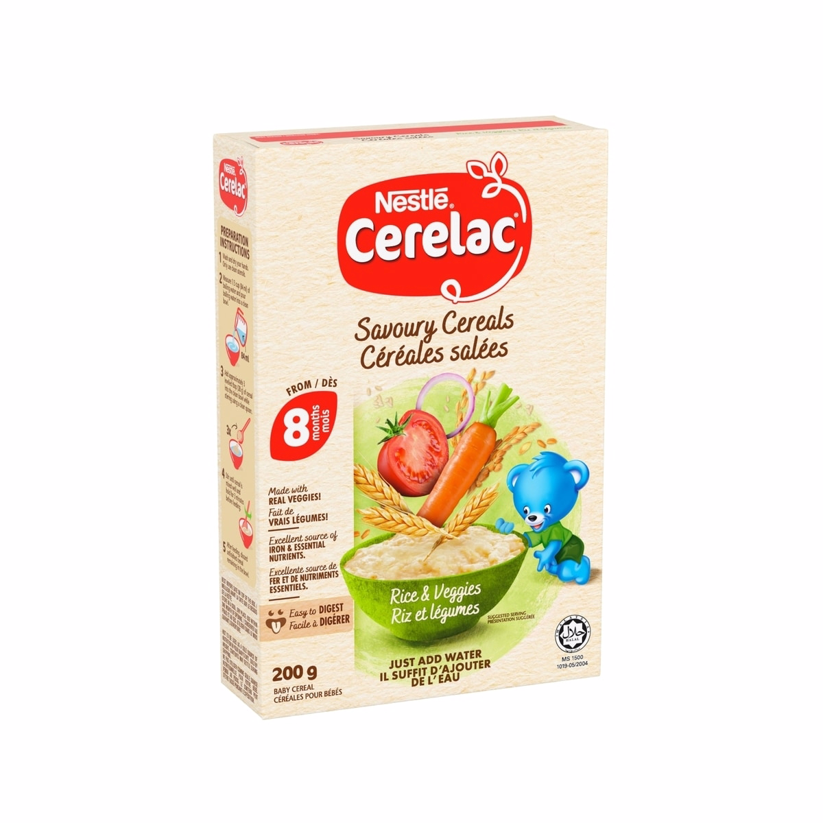 Cerelac Rice & Veggies Savoury Baby Cereal, 8 Months & Up