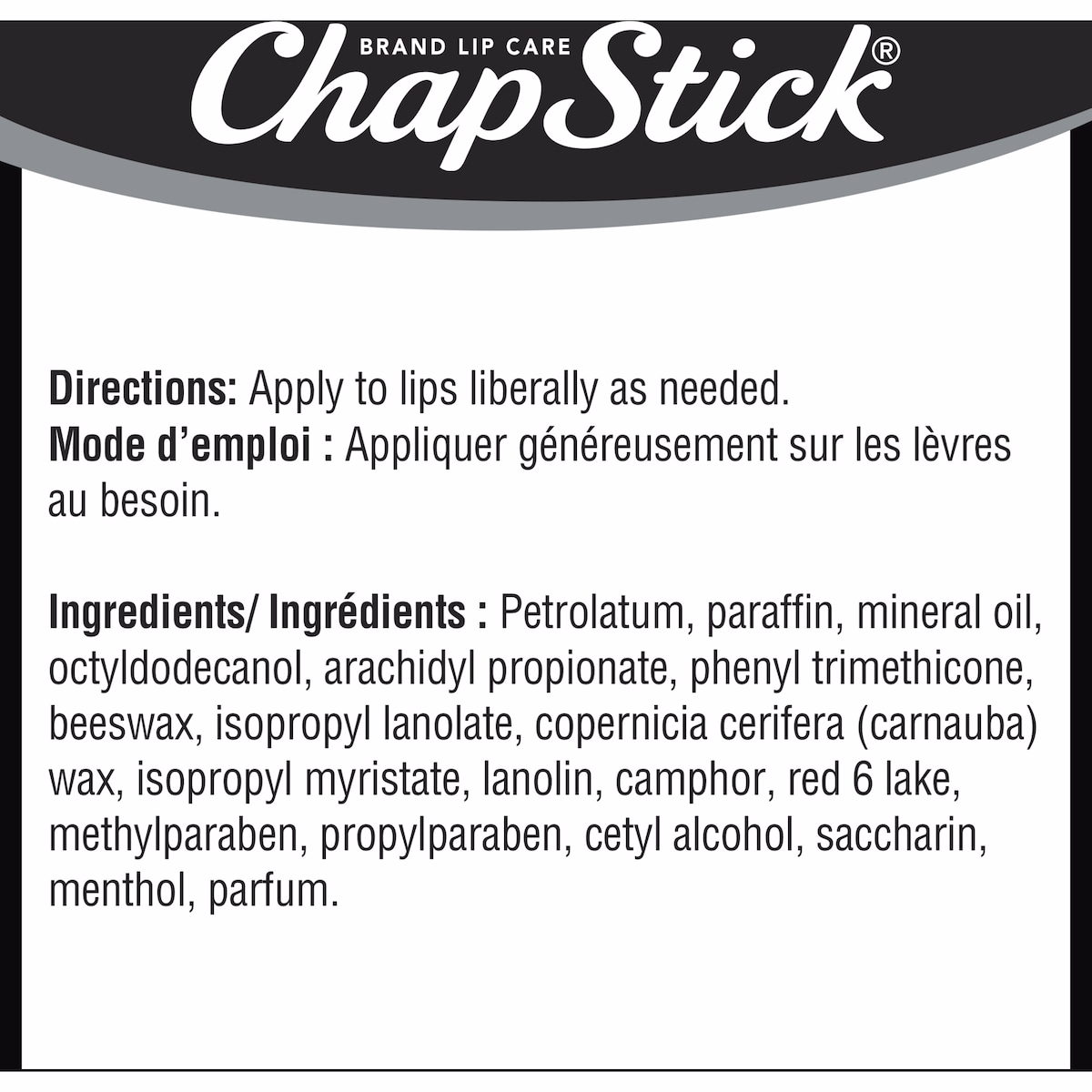 ChapStick Classic Lip Balm, Cherry Flavour, 4g, 2 Tubes