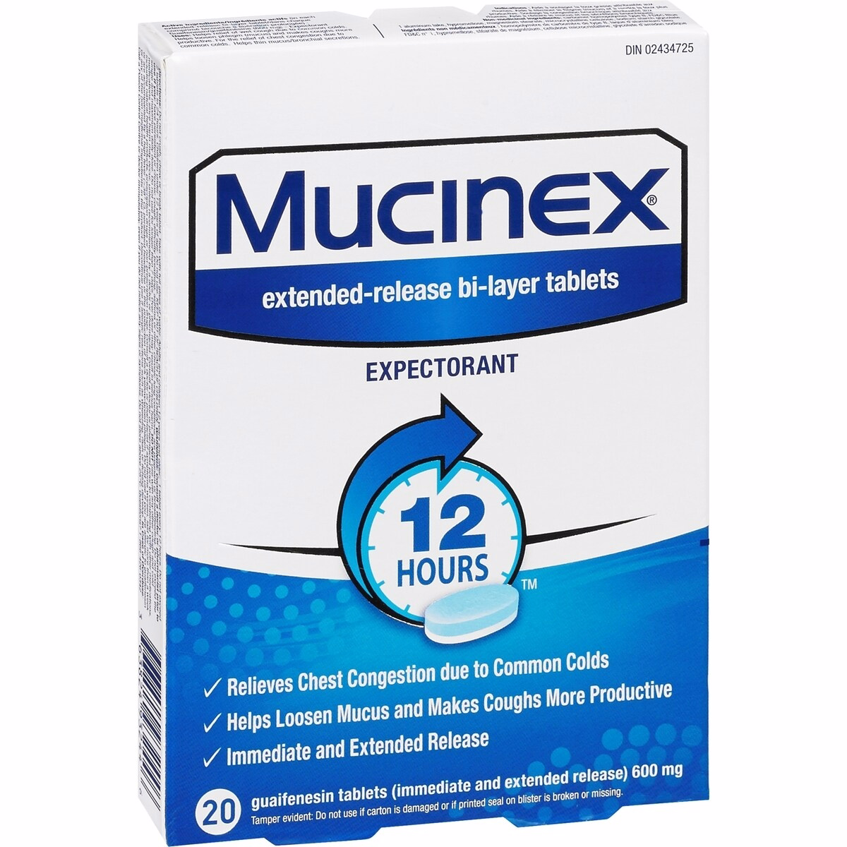 Chest Congestion Guaifenesin 600 mg Tablets Expectorant (Cough Medicine)