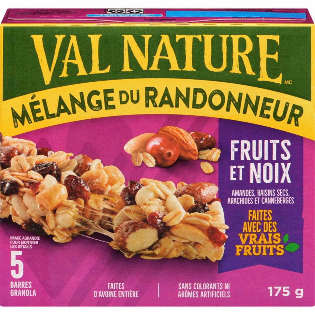 Chewy Trail Mix Granola Bars, Fruit and Nut, 5 ct