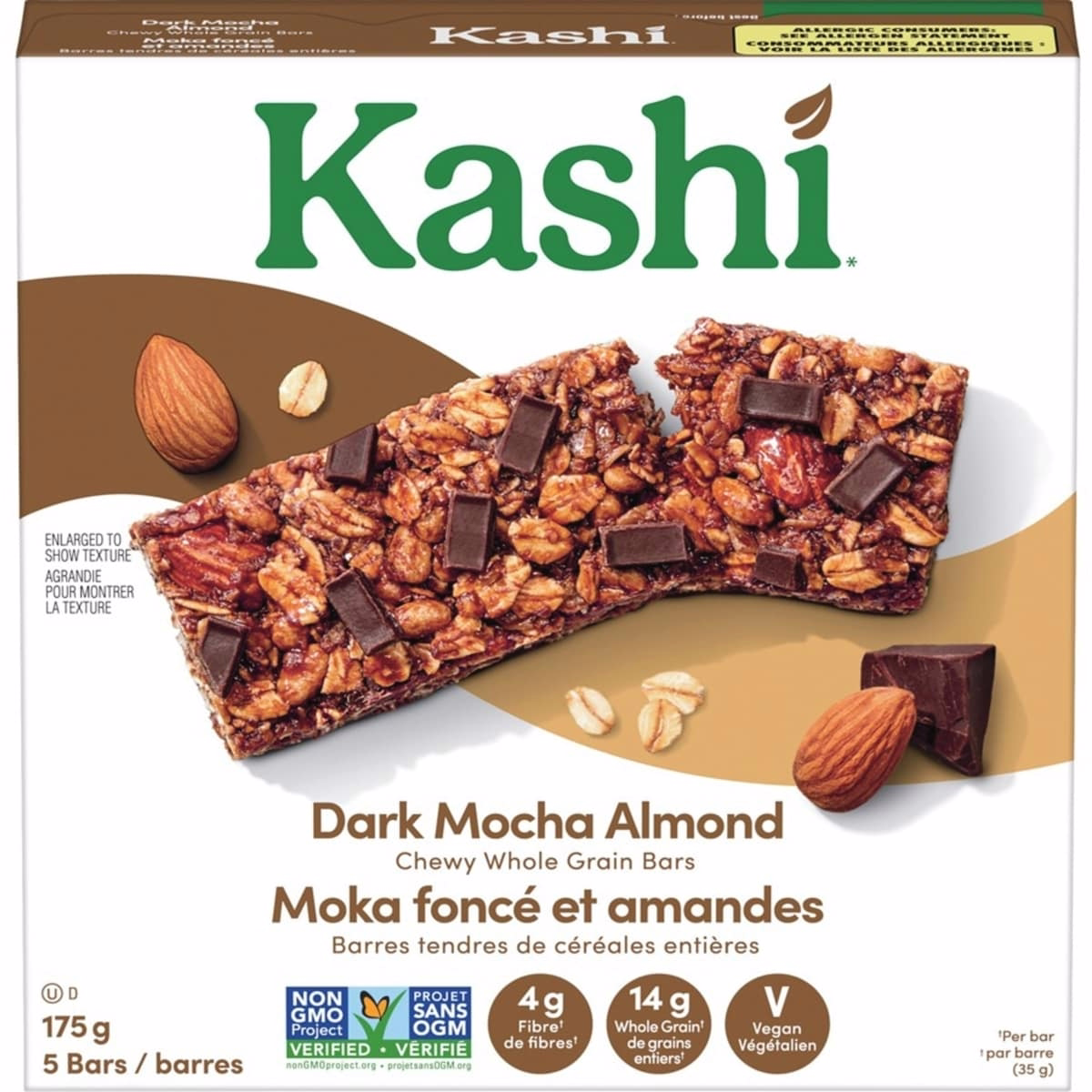 Chewy Whole Grain Bars Dark Mocha Almond