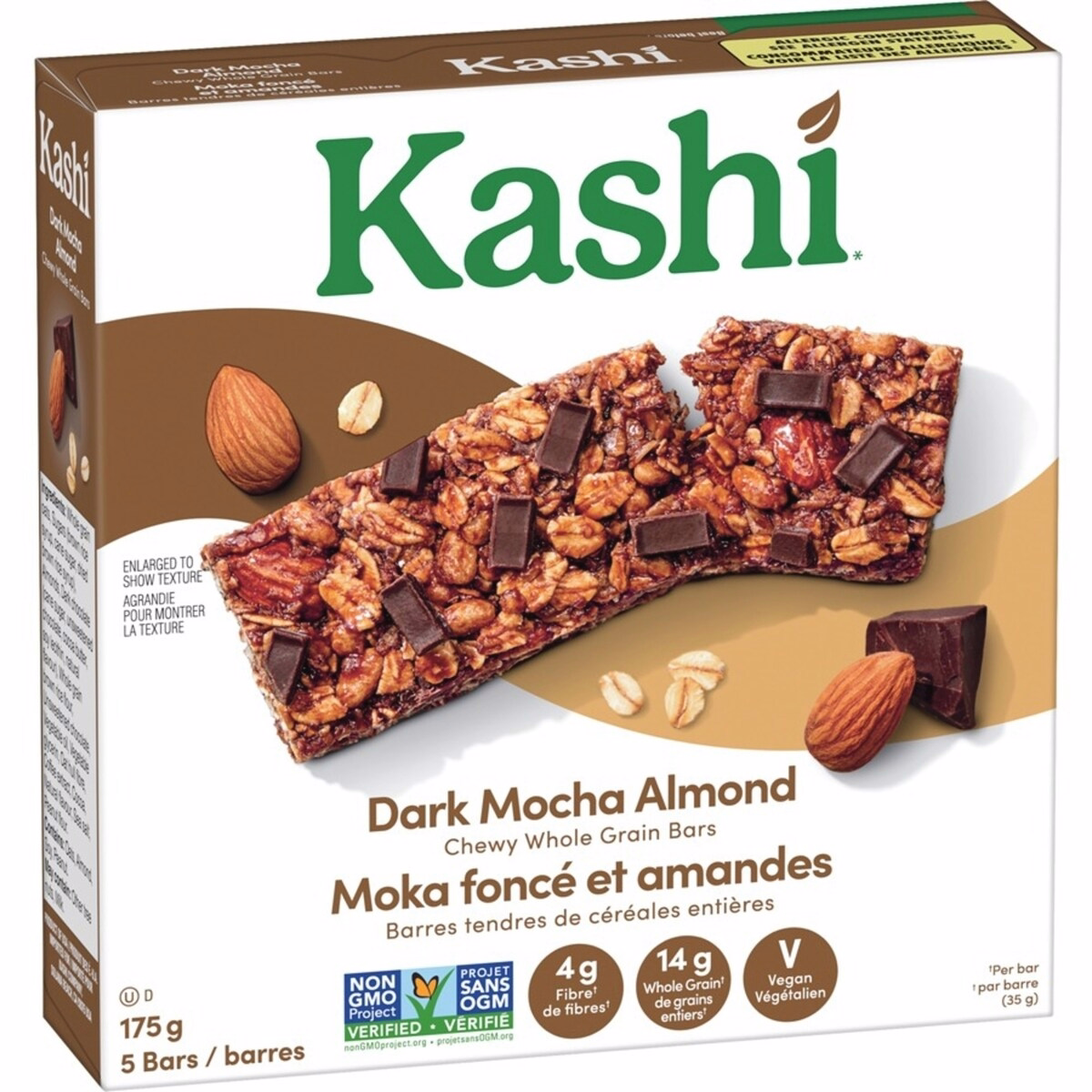 Chewy Whole Grain Bars Dark Mocha Almond