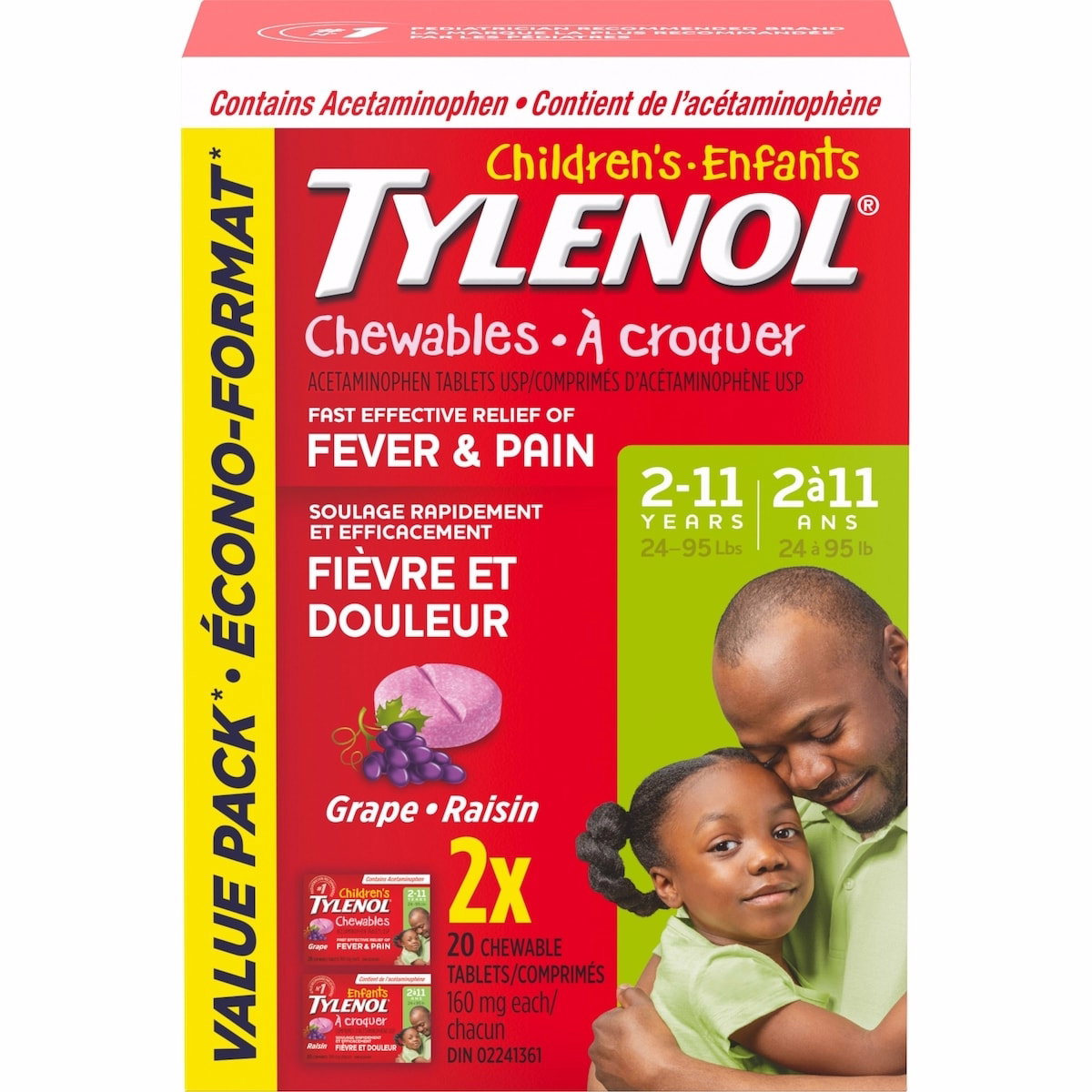 Childrens Medicine, Fever  Pain, Chewables, Grape