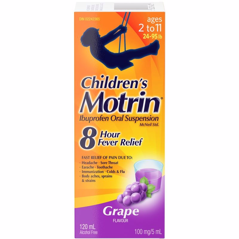 Children's MOTRIN Liquid Pain Relief, Ibuprofen, Grape Flavour